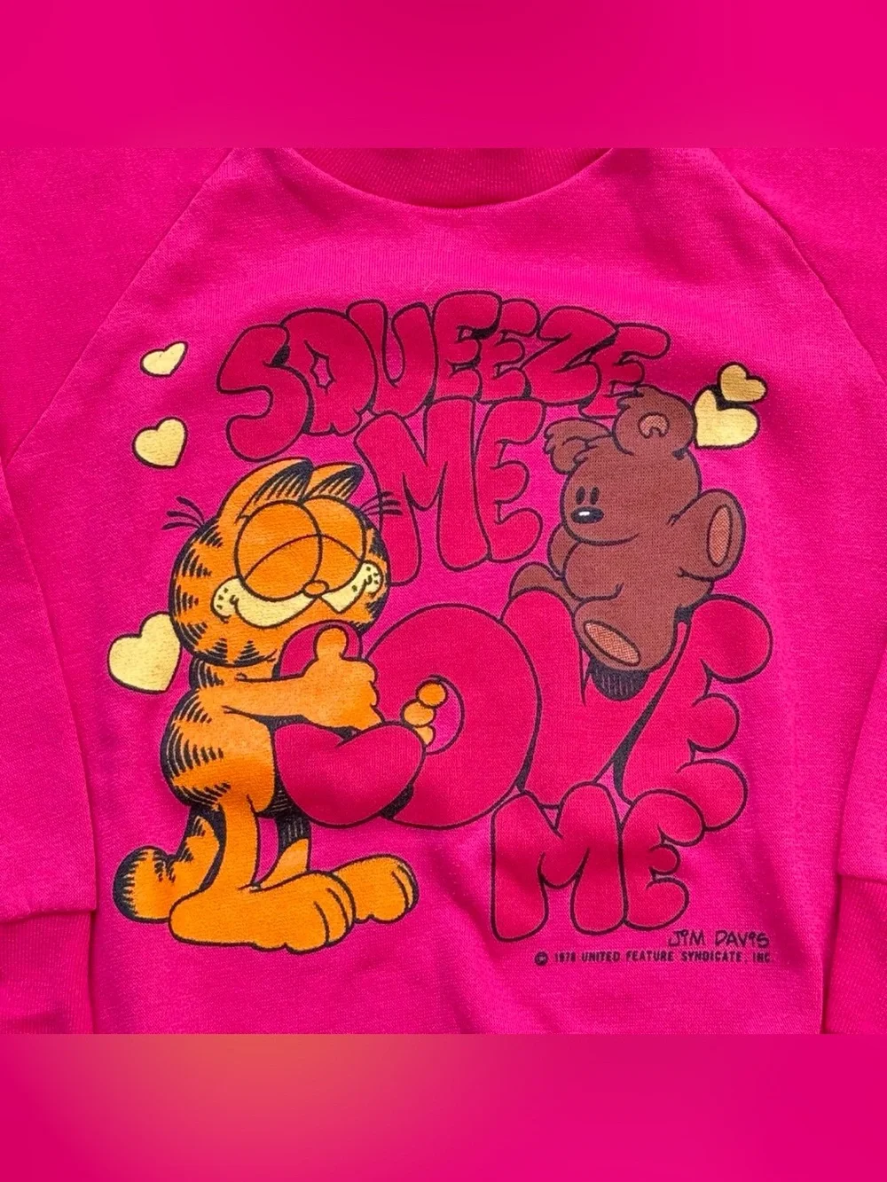 True Vintage 1978 Garfield Jim Davis Youth Crewneck Sweater Youth Medium 10-12